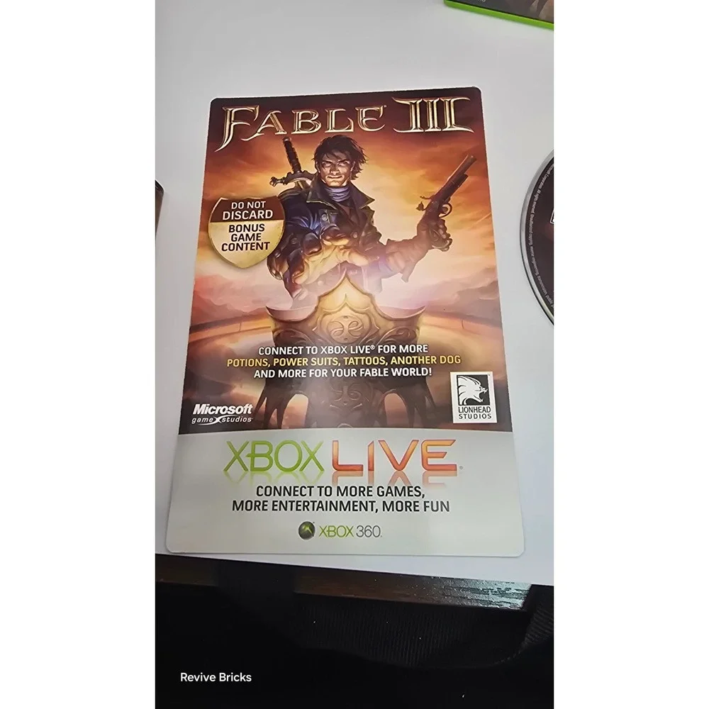 Fable III 3 (Microsoft Xbox 360, 2010) CIB W/ Inserts Complete Tested Working‎
